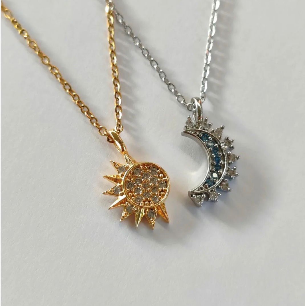 Sun & Moon couple necklace