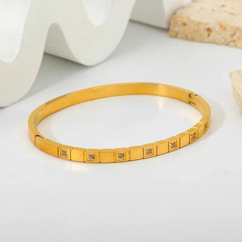 Minimalist White Filled Bangle - TrendFity