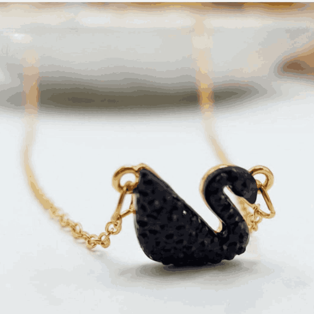 Swan Black Neclace - TrendFity