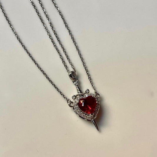 Sword & Heart Couple Necklace - TrendFity